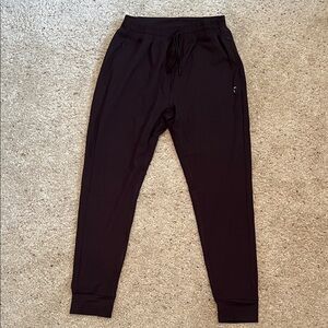 Chocolate Brown Confluence Zipper Joggers